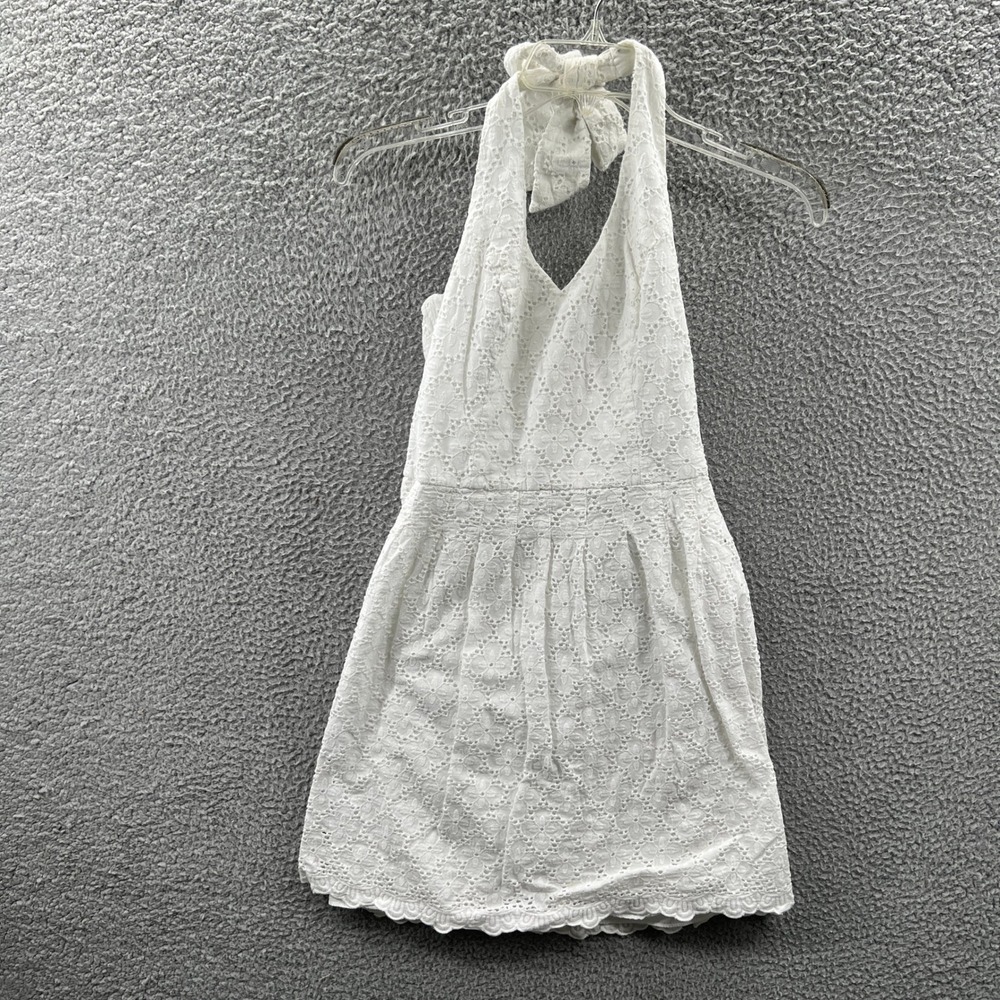 Lilly Pulitzer Womens Eyelet Halter Mini Dress 2 White Cottage Bridal‎ Romantic